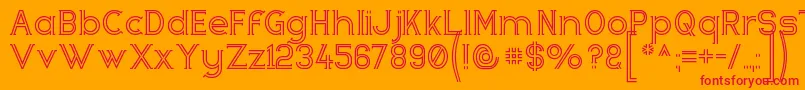 Zebrra Font – Red Fonts on Orange Background