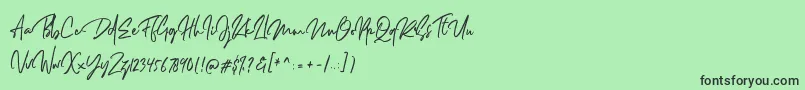 Шрифт Dellamonde – чёрные шрифты на зелёном фоне