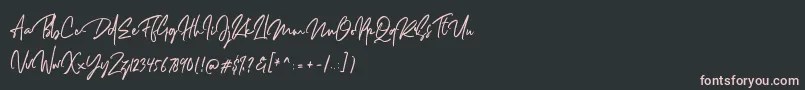 Dellamonde Font – Pink Fonts on Black Background