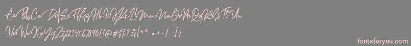 Dellamonde Font – Pink Fonts on Gray Background