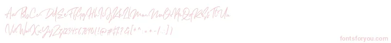 Dellamonde Font – Pink Fonts on White Background