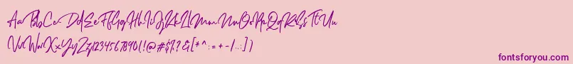 Шрифт Dellamonde – фиолетовые шрифты на розовом фоне