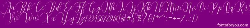 Police Dellima – polices roses sur fond violet