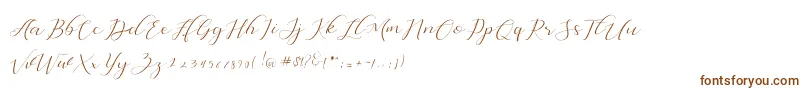 Dellisya Font – Brown Fonts on White Background