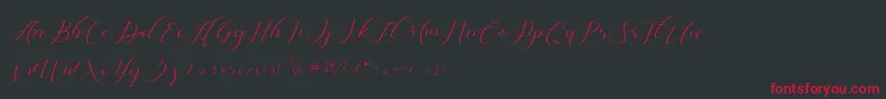 Dellisya Font – Red Fonts on Black Background