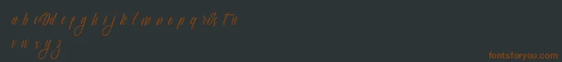 More about Delphin Spring Font Delphin Spring Font – Brown Fonts on Black Background
