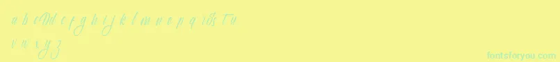 En savoir plus sur la police Delphin Spring Police Delphin Spring – polices vertes sur fond jaune