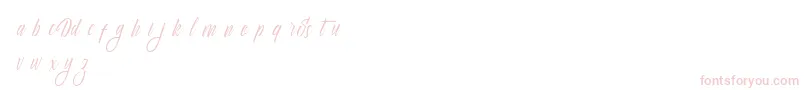 Delphin Spring-Schriftart – Rosa Schriften auf weißem Hintergrund