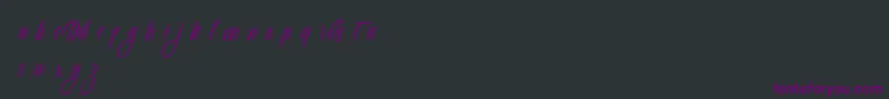 Delphin Spring Font – Purple Fonts on Black Background