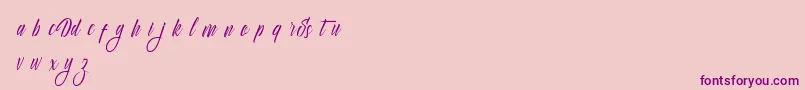 More about Delphin Spring Font Delphin Spring Font – Purple Fonts on Pink Background