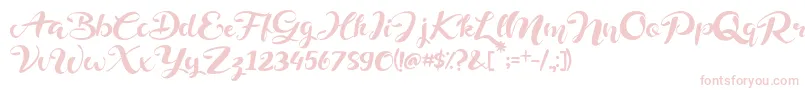 フォントDelphine – ピンクのフォント