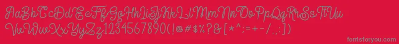 Delponta Font – Gray Fonts on Red Background