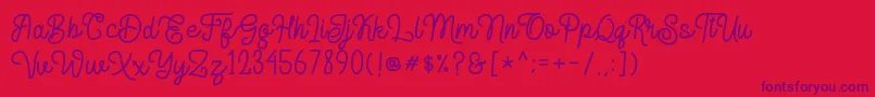Delponta Font – Purple Fonts on Red Background