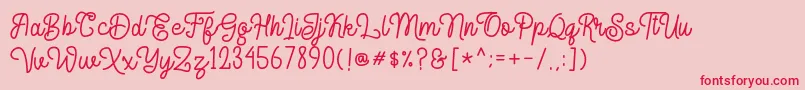 Delponta Font – Red Fonts on Pink Background