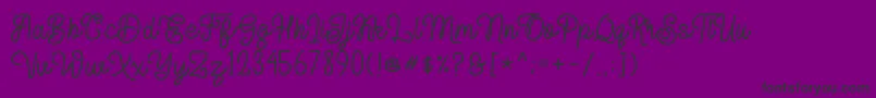 Delponta Font – Black Fonts on Purple Background