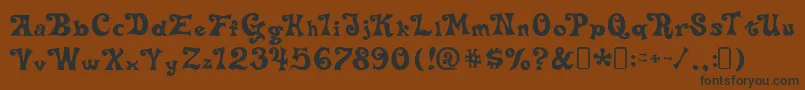 delta hey max nine Font – Black Fonts on Brown Background