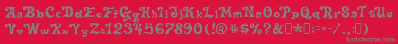 delta hey max nine Font – Gray Fonts on Red Background