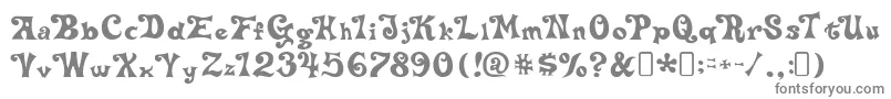 フォントdelta hey max nine – 白い背景に灰色の文字