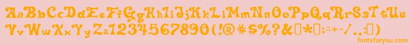 delta hey max nine Font – Orange Fonts on Pink Background