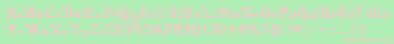 delta hey max nine Font – Pink Fonts on Green Background