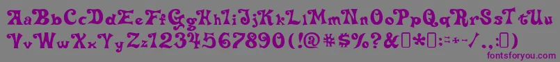 delta hey max nine Font – Purple Fonts on Gray Background