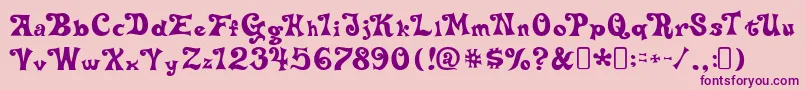 delta hey max nine Font – Purple Fonts on Pink Background