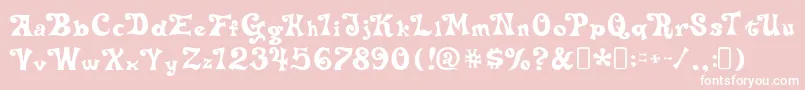 delta hey max nine-fontti – valkoiset fontit vaaleanpunaisella taustalla