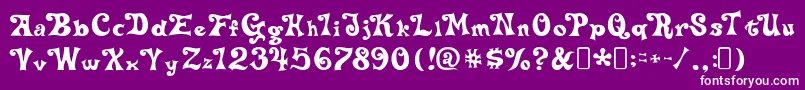 delta hey max nine Font – White Fonts on Purple Background