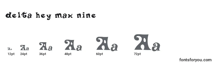 Delta hey max nine Font Sizes