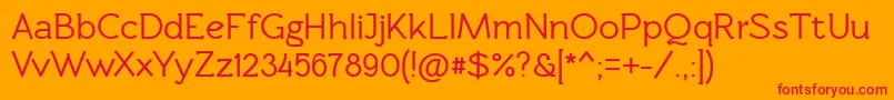 Rawengulkbold Font – Red Fonts on Orange Background