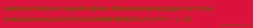 deltaphoenix Font – Brown Fonts on Red Background
