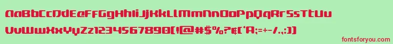 deltaphoenix-Schriftart – Rote Schriften auf grünem Hintergrund