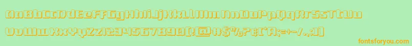 deltaphoenix3d Font – Orange Fonts on Green Background