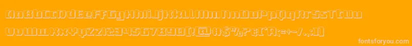 deltaphoenix3d Font – Pink Fonts on Orange Background