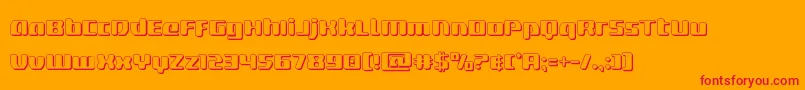 deltaphoenix3d Font – Red Fonts on Orange Background