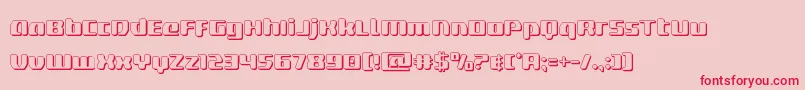 deltaphoenix3d Font – Red Fonts on Pink Background