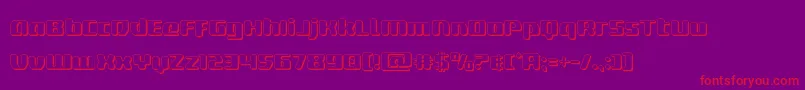 deltaphoenix3d-Schriftart – Rote Schriften auf violettem Hintergrund