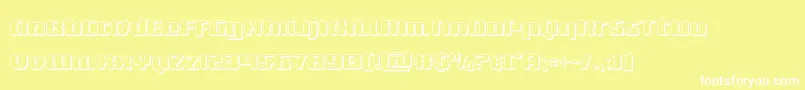 deltaphoenix3d Font – White Fonts on Yellow Background