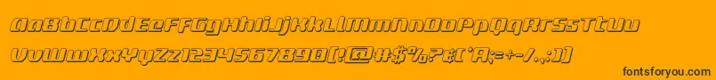 deltaphoenix3dital Font – Black Fonts on Orange Background