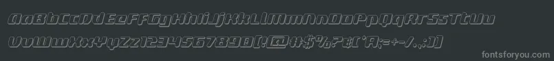 deltaphoenix3dital Font – Gray Fonts on Black Background