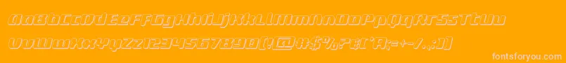 deltaphoenix3dital Font – Pink Fonts on Orange Background