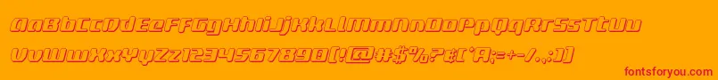 deltaphoenix3dital Font – Red Fonts on Orange Background