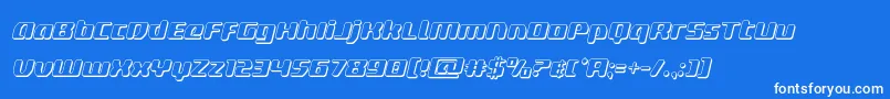 deltaphoenix3dital Font – White Fonts on Blue Background