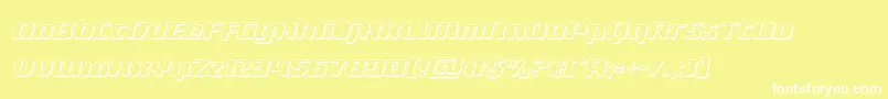 deltaphoenix3dital Font – White Fonts on Yellow Background