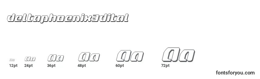 Размеры шрифта Deltaphoenix3dital