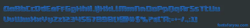Czcionka deltaphoenixchrome – niebieskie czcionki na czarnym tle