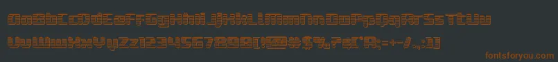 Czcionka deltaphoenixchrome – brązowe czcionki na czarnym tle