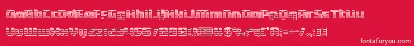deltaphoenixchrome Font – Pink Fonts on Red Background
