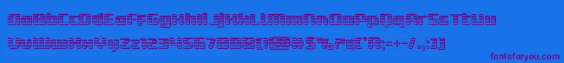 deltaphoenixchrome Font – Purple Fonts on Blue Background