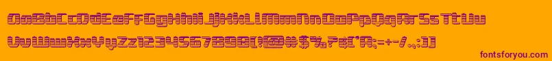 deltaphoenixchrome Font – Purple Fonts on Orange Background